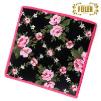 FEILER/フェイラー FEILER FEILER フェイラー ハンカチ タオル タオルハンカチ 25cm Amelie Black 135 Cerise アメリ ブラック/507791596