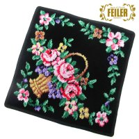 FEILER/フェイラー FEILER FEILER フェイラー ハンカチ タオル タオルハンカチ 30cm Basket 010 Black フラワー バスケット 花 籠 /507791605