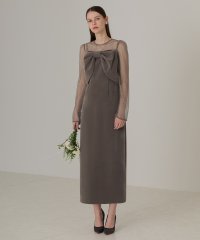 Leja/レジャ Leja 2WAYリボンビスチェドットストーンベロアIラインドレスワンピース美脚効果結婚式 パーティードレス 成人式 20代 30代 40代/507791627