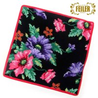 FEILER/フェイラー FEILER FEILER フェイラー ハンカチ タオル タオルハンカチ 30cm Mohn Schwarz 120 Red ミリアム・シュワルツ /507791638