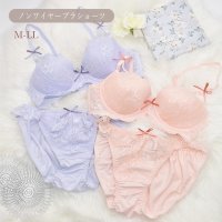 PINK PINK PINK/ピンクピンクピンク PINK PINK PINK ネットチュール使いレースノンワイヤーブラ＆ショーツセット 【返品不可商品】/507791741