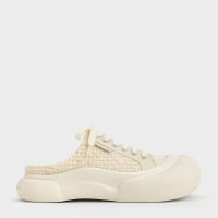CHARLES & KEITH/サテン レースアップスリッポンスニーカー/507792394
