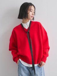 VICKY/ビッキー VICKY ダブルジャカードVネックニット≪手洗い可能≫/507792565