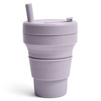 stojo/タンブラー BIGGIE 470ml 持ち運び 蓋付き ストロー付き 折りたためる 【返品不可商品】/507367464