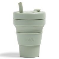 stojo/タンブラー BIGGIE 470ml 持ち運び 蓋付き ストロー付き 折りたためる 【返品不可商品】/507367464