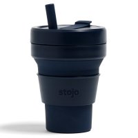 stojo/タンブラー BIGGIE 470ml 持ち運び 蓋付き ストロー付き 折りたためる 【返品不可商品】/507367464
