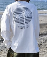 SUNNY SMITH/サニースミス Sunny Smith SUNSETヤシの木柄 両面刺繍ロングスリーブTシャツ/507792723