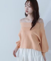 NATURAL BEAUTY BASIC/クロップドオフショルニット/507793283