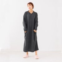 auni/アウニイ auni ワンピース レディース Vネック 秋 冬 裏起毛 定番 カジュアル ルームウェア パジャマ 部屋着 8314/507794153