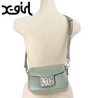 X-girl/エックスガール X－girl OLD ENGLISH LOGO BUCKLE 2WAY FAUX LEATHER BAG BLACK [105244053005/507794202