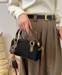 shopnikoniko/ショップニコニコ ShopNikoNiko 2way スエード ミニボストンバッグ【即納】韓国バック Y3Kファッション 韓国ガーリー グランジファッション 鞄/507795016