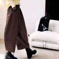 Belle Cie/ベルシー Belle Cie サルエルパンツ バルーン ワイド バレルレッグ ボトム 秋冬 無地 レディース 韓国ファッション ゆったり 個性的 きれいめ シン/507795188