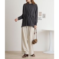 JUNGLE JALOPY/ジャングルジャロピー JUNGLE JALOPY ウエストドロストカットソー トップス Tシャツ 長袖 ロンT カットソー 秋 冬 レディース 大きいサイズ/507795213