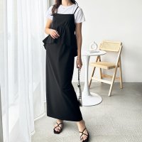 ジーラ/ジーラ GeeRA 【接触冷感】夏にぴったり！細見えペプラムキャミワンピース/507795297