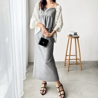 GeeRA/ジーラ GeeRA 【接触冷感＆UV対策機能】夏にぴったり！細見えペプラムキャミワンピース/507795297