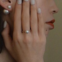 styiro/スタイロ styiro ニッケルフリー ホワイトパール シルバーパール リング/507795307
