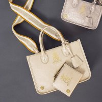 A.D.M.J./【日本製 |軽量】アクセソワ ドゥ マドモワゼル A.D.M.J. クラックメタルヘリ巻きトート25cm/507795403