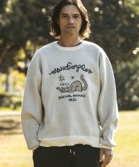Mark Gonzales/マークゴンザレス Mark Gonzales フロントジャガードクルーネックニット/4type/3colors/507795408