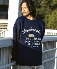 Mark Gonzales/マークゴンザレス Mark Gonzales フロントジャガードクルーネックニット/4type/3colors/507795408