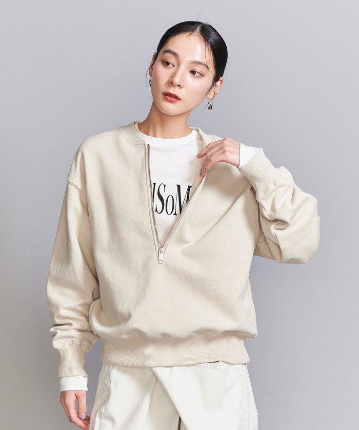 コットン裏毛 フロントジップ スウェット セール 40%OFF】コットン裏毛 フロントジップ スウェット
