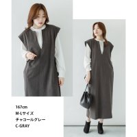 JUNGLE JALOPY/ジャングルジャロピー JUNGLE JALOPY キーネックロングワンピース レディース 大きいサイズ M L LL 3L 4L 5L 黒 チャコールグレー グ/507795877