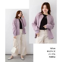 JUNGLE JALOPY/ジャングルジャロピー JUNGLE JALOPY コットンワッフルカーディガン 大きいサイズ レディース M L LL 3L 4L 5L 黒 紫 チャコールグレ/507795880