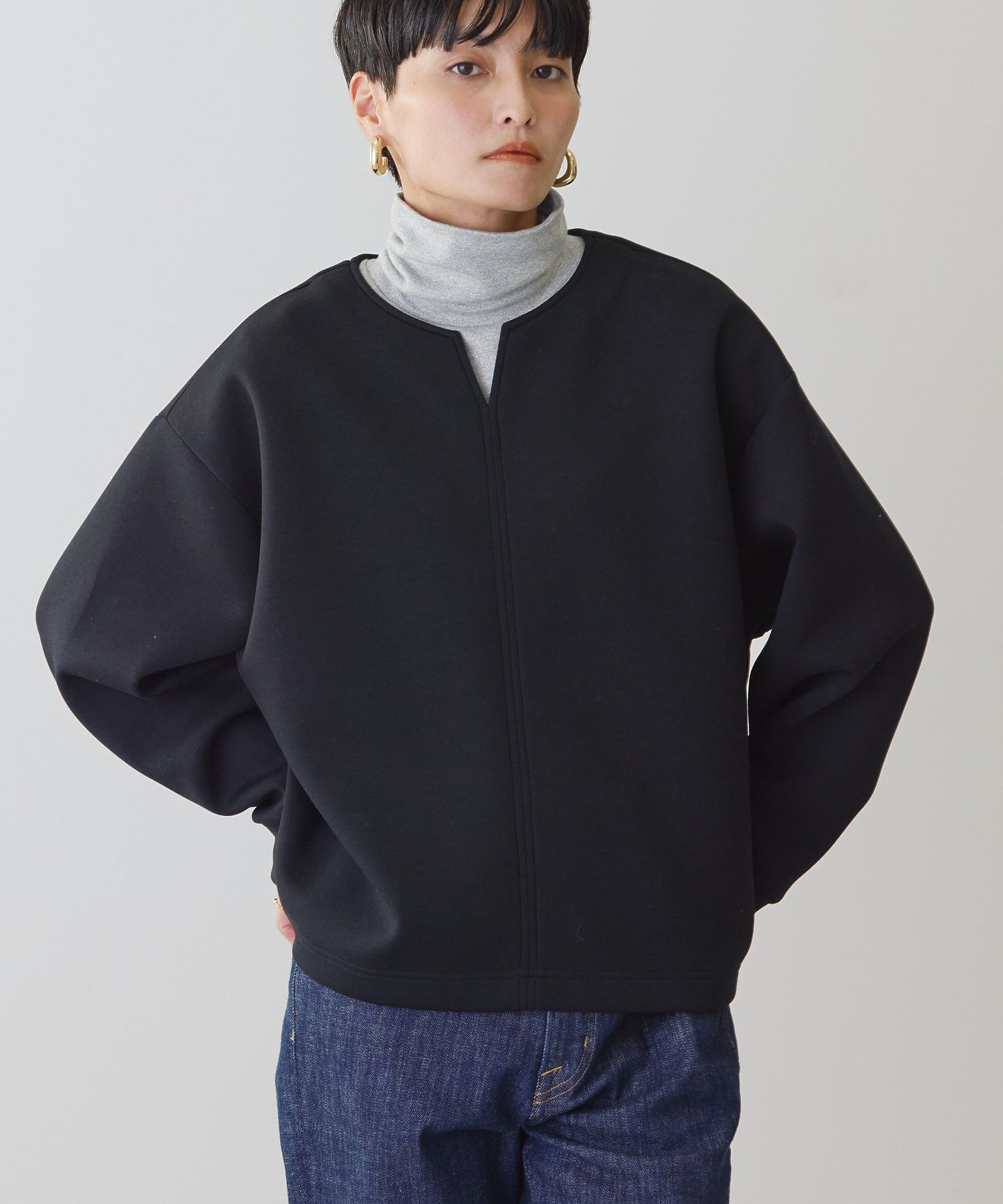 エイチホリック　hholic フロントジッパー　オールインワン　ブラック　38 front zipper all-in-one hholic black