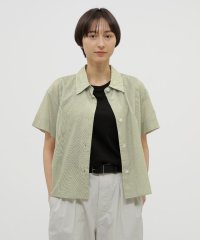 MARGARET HOWELL/HAIRLINE STRIPE COTTON LINEN SHIRT/507797304