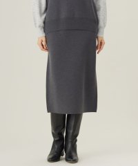 JIYU-KU(LARGE SIZE)/【カタログ掲載・セットアップ対応・洗える】スムージーニット スカート/507798526