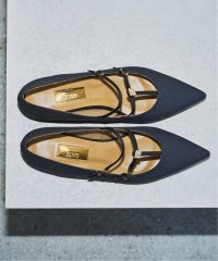 LE TALON/GRISEポインテッドダブルTストラップフラット/507798637