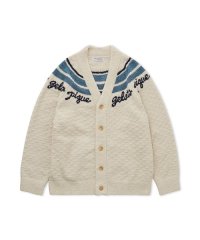 GELATO PIQUE HOMME/【HOMME】パウダーラインロゴジャガードカーディガン/507798705