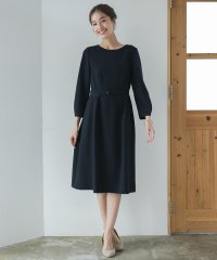 WHITE JOOLA/ホワイトジョーラ WHITE JOOLA オフィスもフォーマルも軽キレイ 【 洗濯機で洗える 】 杢調フィット＆フレアワンピース/507798899