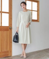 WHITE JOOLA/ホワイトジョーラ WHITE JOOLA オフィスもフォーマルも軽キレイ 【 洗濯機で洗える 】 杢調フィット＆フレアワンピース/507798899