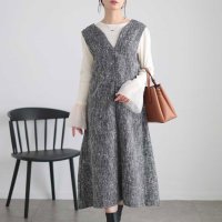 Sawa a la mode/サワアラモード Sawa a la mode 重厚感に包まれるツイードワンピース/507799043