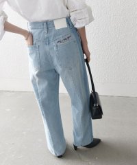 SHIPS any WOMEN/《予約》SHIPS any:〈洗濯機可能〉サイドライン ストレート ワイド デニム パンツ［SHIPS any DENIM］/507799159