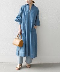 SHIPS any WOMEN/SHIPS any: ライトオンス デニム オープンカラー テントライン ワンピース/507799161