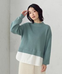 COMME CA ISM /【マシンウォッシャブル】シャツレイヤード風　ドッキングニット/507772772