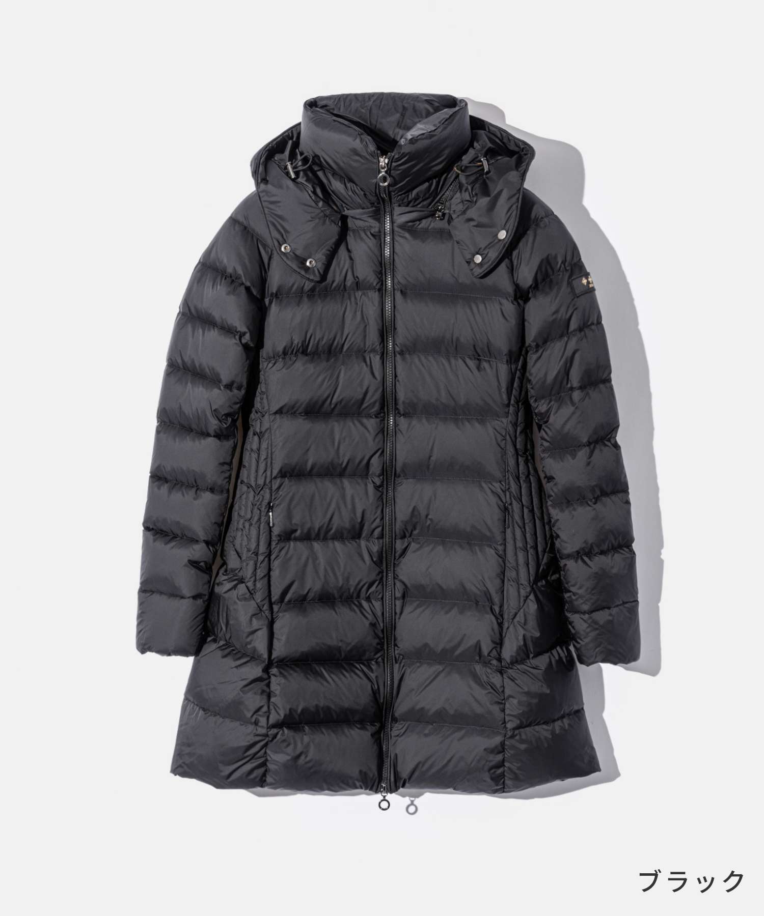 04 TATRAS ポリテアマ フード ブラック ダウン ミドル 4 XL