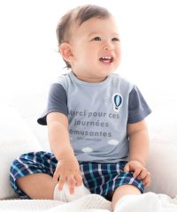 fillot de bebe reduction/天竺Tシャツ&チェックパンツセット(70~90cm)/507801233