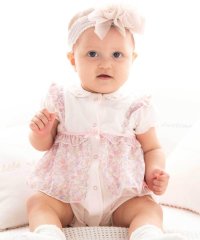 fillot de bebe reduction/シフォン花プリントレーシーカバーオール(70~80cm)/507801242