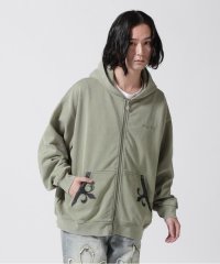 LHP/SUPPLIER/FLEUR LEATHER PATCH ZIP HOODIE/507802242