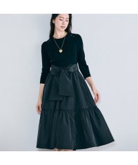 Audie a Muses/ニット×タフタMIXワンピース/507802491