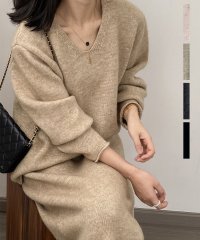 ARGO TOKYO/アルゴトウキョウ ARGO TOKYO V Neck Knit Skirt Setup 29100 Vネックニット ニットワンピース ニットセットアップ ニット/507802776