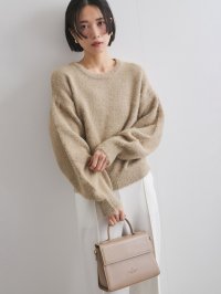 QUEENS COURT/クイーンズコート QUEENS COURT スパンコールフェザーニットトップス≪手洗い可能≫/507803570