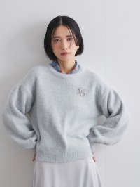 QUEENS COURT/クイーンズコート QUEENS COURT スパンコールフェザーニットトップス≪手洗い可能≫/507803570