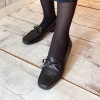 BLANC / BLEU/ブランブルー blanc/bleu 大きめサイズ【日本製】【本革】ふかふかインソール 結びリボンローファー/507440861