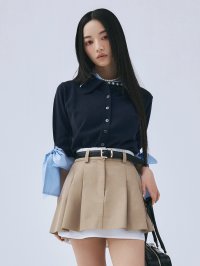 eimy istoire/エイミーイストワール eimy istoire レイヤードプリーツミニスカート/507789683