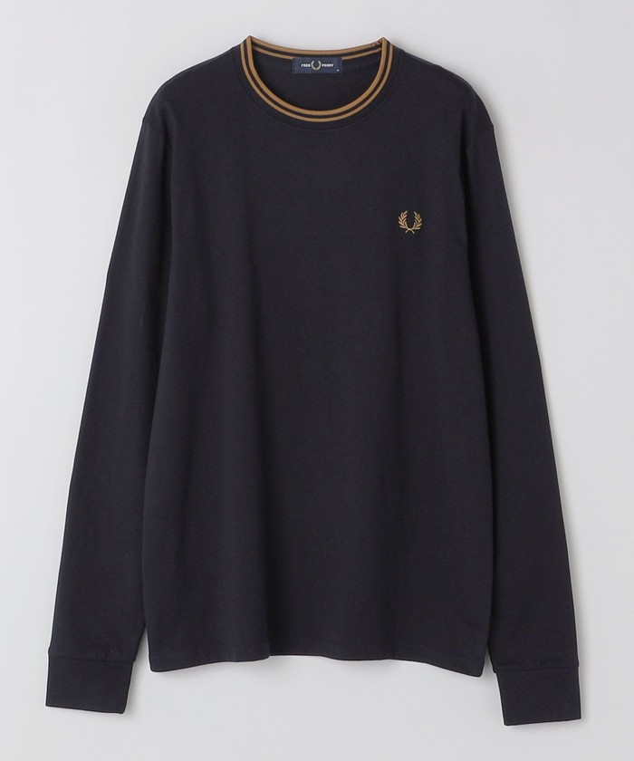 日本最大の FRED PERRY: Tシャツ(507803530 ロングスリーブ TIPPED TWIN トップス