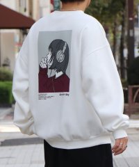 ILL‘S/イルズ ILL'S イラストバックプリント ワンポイント刺繍 ビッグシルエット プルオーバースウェット カットソー ユニセックス/507804601