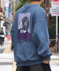 ILL‘S/イルズ ILL'S イラストバックプリント ワンポイント刺繍 ビッグシルエット プルオーバースウェット カットソー ユニセックス/507804601